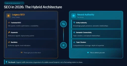 Integrating legacy SEO with Neural Authority for a stable digital footprint.